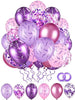50pcs Metallic Purple Latex Balloons, 12 Inch Glitter Confetti Balloons For Party Decorations, K-Pop Themed Birthday Supplies, Anime Inspired Energy Pattern Balloon Set For Movie Night Party